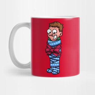 Man Wrapped Up As Christmas Present Mug